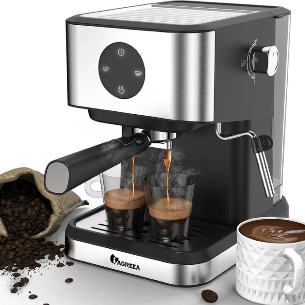 Кавомашина ріжкова, 1050Вт, 20бар, IAGREEA CM3050 / Еспресо-машина / Кавоварка електрична, фото 1