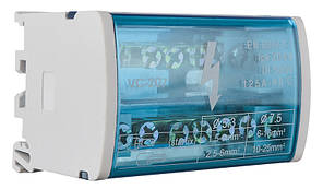 2х7 Нульова шина в корпусі VC-207  (2 бруска по 7 отворів)