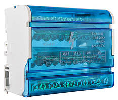 4х11 Нульова шина в корпусі VC-411 (4 бруска по 11 отворів)