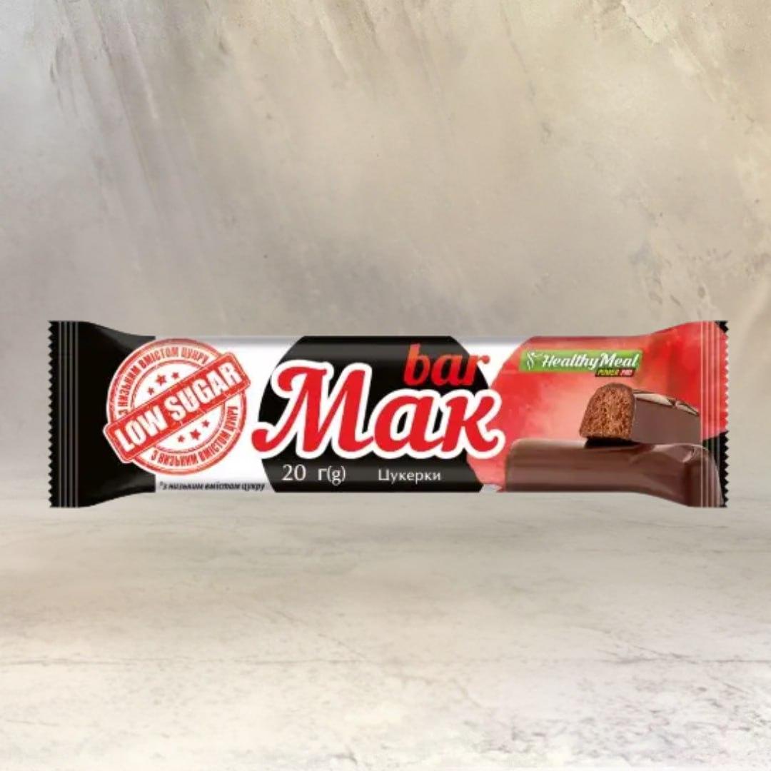 Шоколадна цукерка «МАК BAR» без цукру, 20 г
