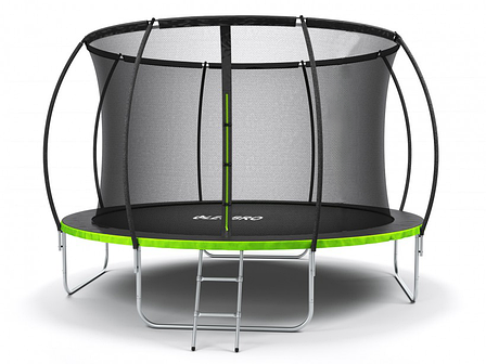Високоякісний батут із внутрішньою захисною сіткою 374 см LEOBRO Pro 12FT GREEN, фото 1