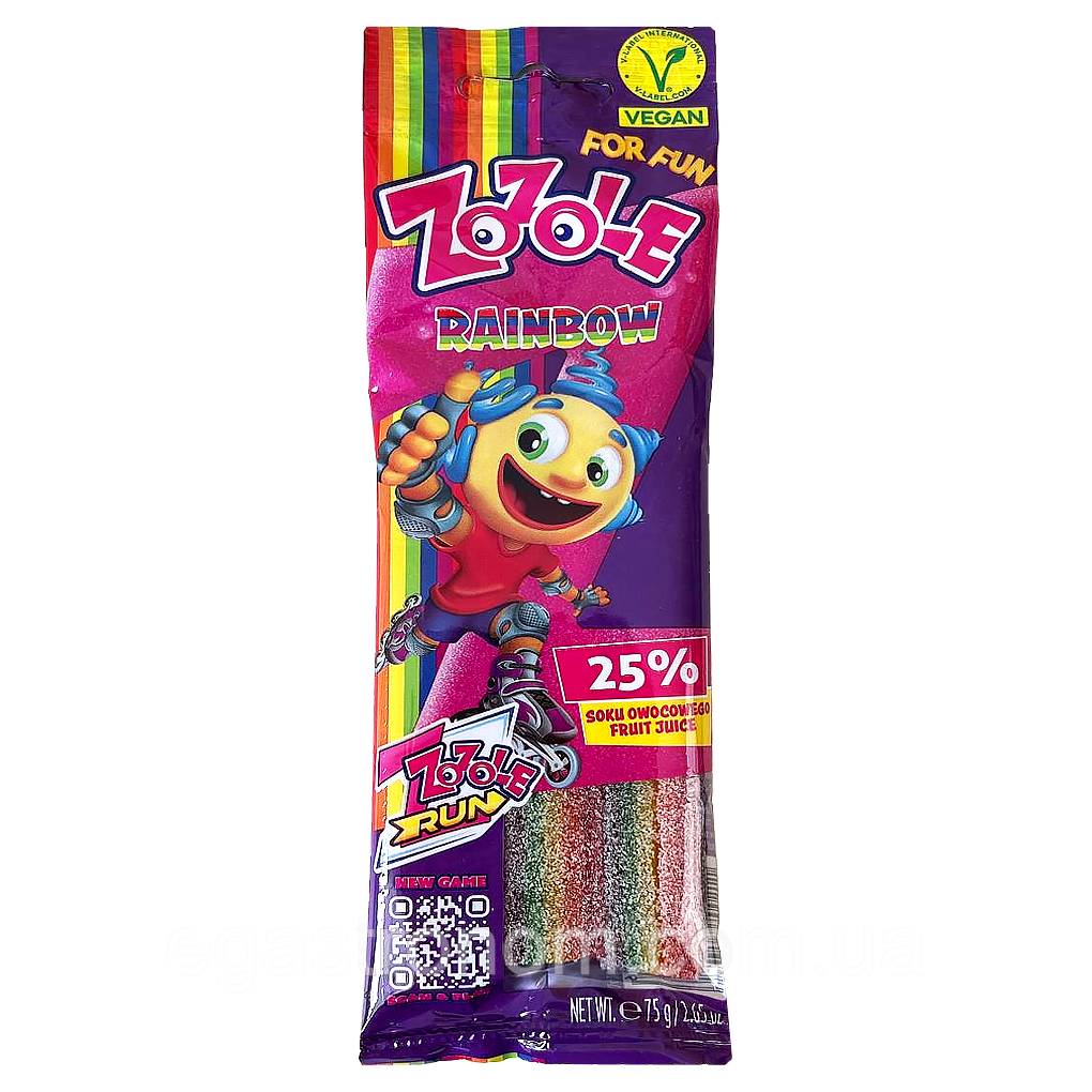 Желейки веселка Зозоль Zozole rainbow 75g 32шт/ящ (Код: 00-00017715)
