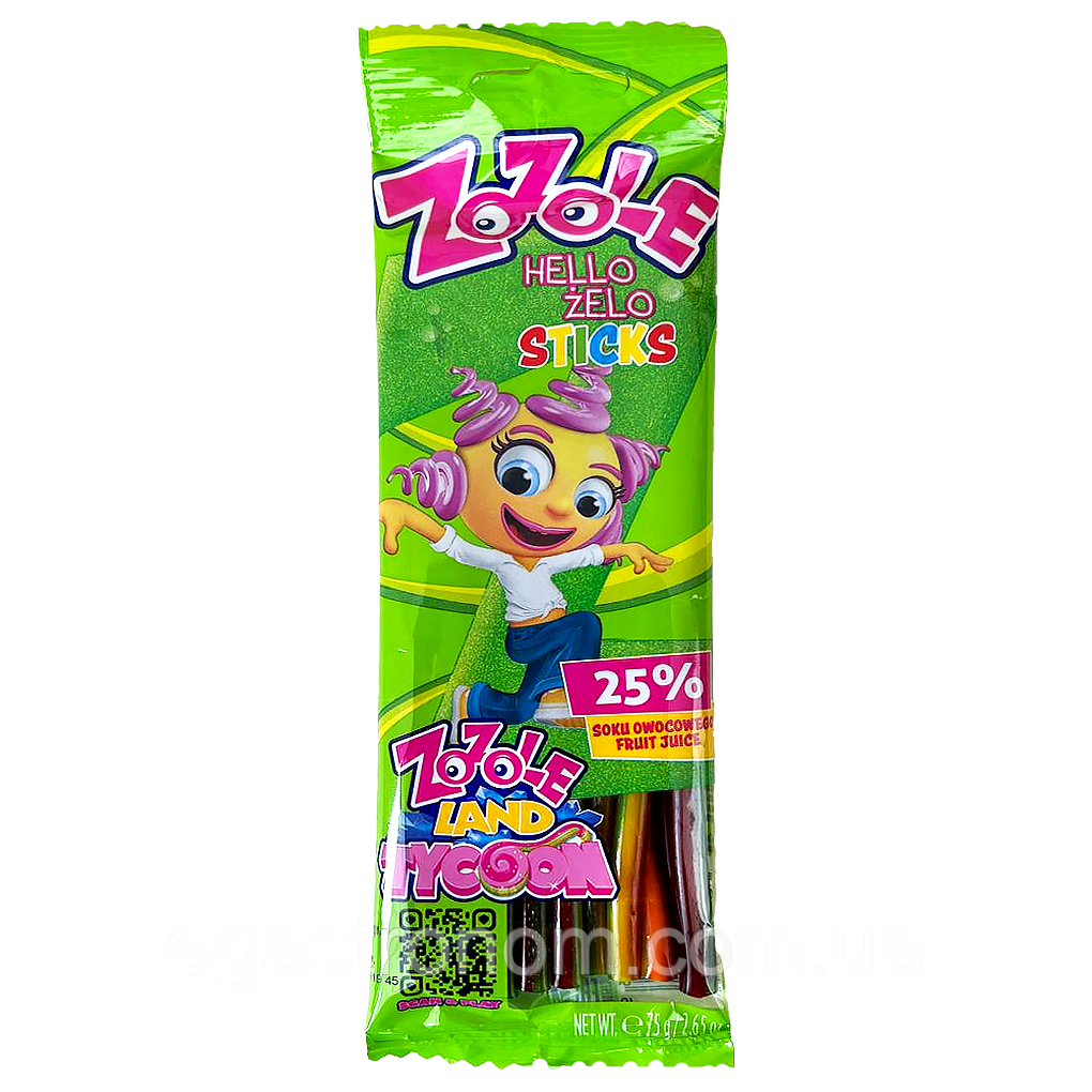 Желейки палички Зозоль Zozole sticks 75g 32шт/ящ (Код: 00-00017716)
