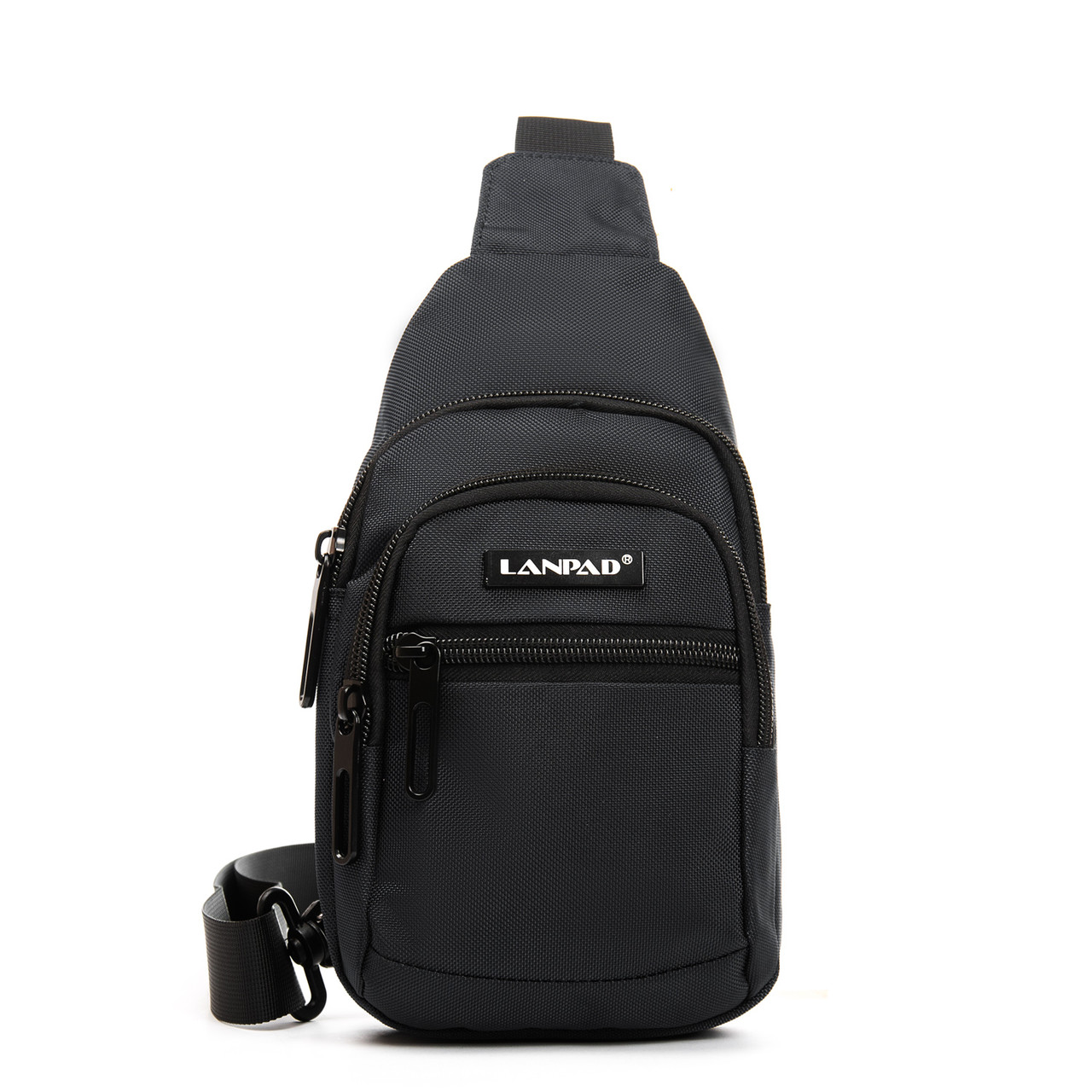 Сумка Чоловіча На Плече нейлон Lanpad 65365 black.Купити чоловічі сумки-планшети гуртом і в роздріб України.