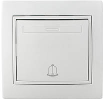 Вимикач дзвінковий  ВВдсб10-FL-W (білий)