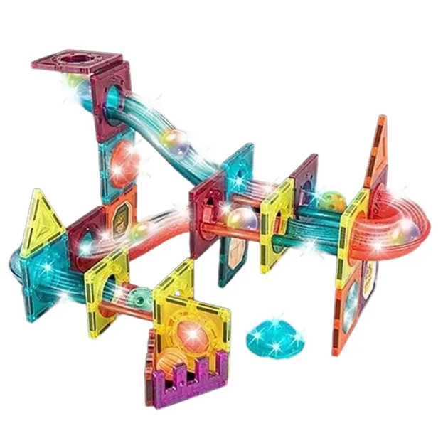 Магнітний конструктор дитячий 65 деталей, CH1171 / Розвиваючий конструктор для дітей / Конструктор на магнітах, фото 1