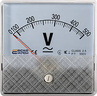 AC Вольтметр 500 В 80х80 модель А-80