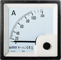 AС Амперметр прямого включення 100А  72х72 модель A-72-6