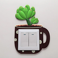 Декоративна накладка на розетку або вимикач розміром 8,6 х 8,6 см, набір 3 шт