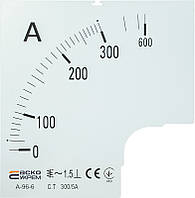 Шкала 300/5А до амперметра А-96-6