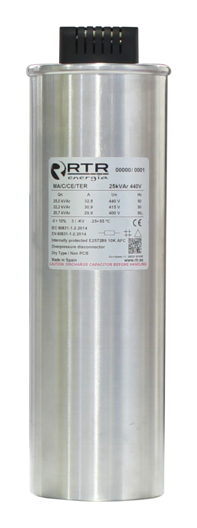 Конденсатор 50KVAR 400V 50HZ 136x300