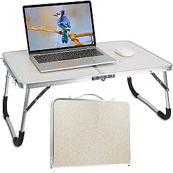 Складний міні столик для ноутбука, 60х40х25,5см / Туристичний столик для кемпінгу / Портативний стіл чемодан