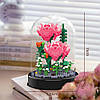 Конструктор Квіти в колбі, 15х11см, 573 деталі, Троянди / Квітка з конструктора / Дитячий конструктор квіти, фото 4