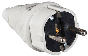 Вилка переносна ВП 16А/2 (220В) 2Р+РЕ (012)  Біла