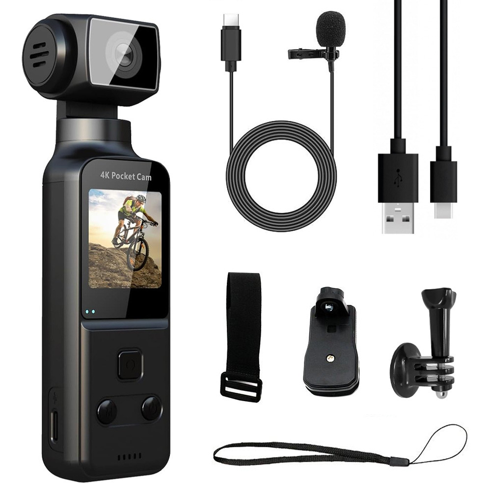 Нагрудна камера з дисплеєм та Wi-Fi, 1080P Full HD / Бездротова боді камера / Екшн-камера на грудь, фото 1