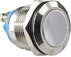 TY 19-211A Scr  Кнопка металева пласка, (гвинтове з'єднання), 1NO.