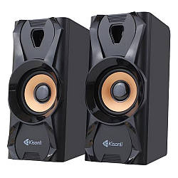 Комп'ютерні колонки USB/AUX, 2x3W, Kisonli U9003 / Колонки для ПК та ноутбука / Акустична система