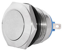 TY 19-211P Pcb  Кнопка металева пласка, (з'єднання під пайку), 1NO.