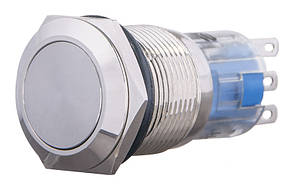 TYJ 19-212  Кнопка металева пласка, 2NO+2NC.