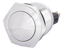 TYJ 22-231  Кнопка металева опукла, 1NO+1NC.