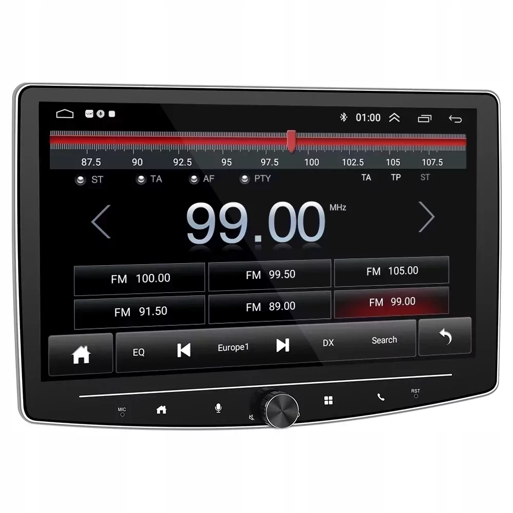 Універсальна автомагнітола 1313А 1Din з поворотним 10.1" екраном на Android з Carplay