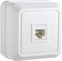 Розетка телефонна РЗtf-1-Ct-W (біла)