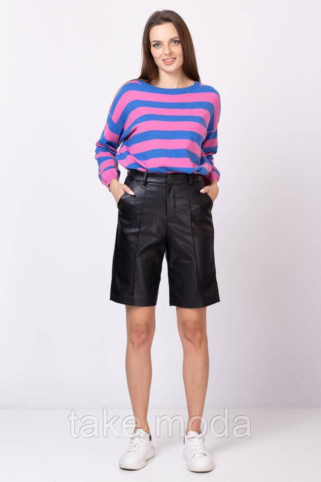 Шорти із еко шкіри Lara S Чорний fw220195