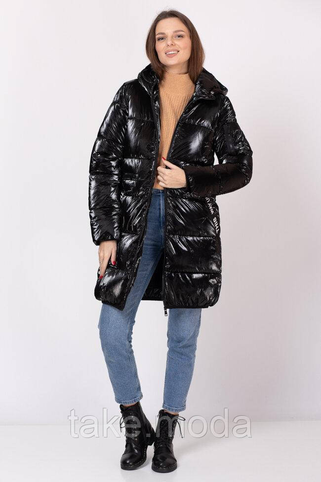 Зимове пальто з перламутровим ефектом Z-DESIGN S Чорний fw220665_bla_S