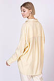 Бавовняна сорочка з подовженою спинкою Lara S-L Жовтий ss220045_yel_S-L, фото 4