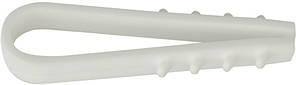 Дюбель-хомут (д 8) білий під круглий кабель (уп.100шт)