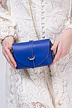 Крос-боді Takeasy Синій - Італійська жіноча сумка барильце з натуральної шкіри на ланцюжку (ss220077_ult_TU), фото 2