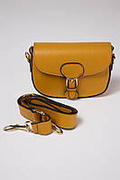 Крос-боді Takeasy Жовтий - Італійська жіноча сумка крос-боді з натуральної шкіри застібкою та знімним ремінцем (ss220132_yel_TU)