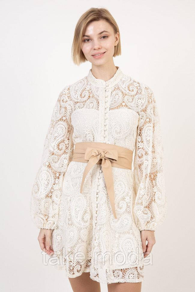 Широкий шкіряний ремінь TAKEASY TU Бежевий ss220160_bei_TU