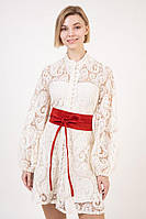 Ремінь з натуральної замші на зав'язках TAKEASY TU Червоний ss220163_red_TU