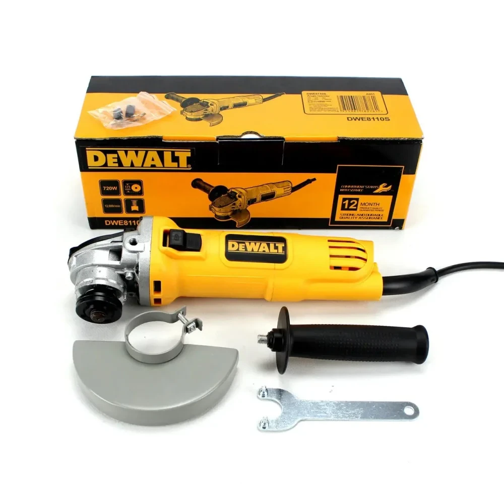 Кутова шліфувальна машина (болгарка) DeWalt DWE8110S (з регулятором обертів)