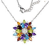 Підвіска. Натуральний мультиколор. Срібло 925., фото 3