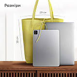 Шопер Takeasy Лимонний - Італійська жіноча м’яка сумка-шопер із натуральної шкіри без підкладки на блискавці з внутрішньою кишенею, фото 2