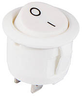 KCD1-5-101 WH/WH  Перемикач 1 клав. круглий білий