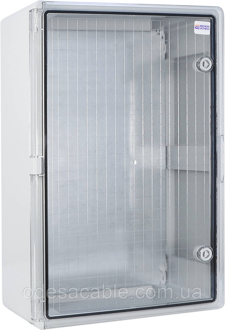 Корпус з АБС-пластику, ударостійкий, з монтажною панеллю, прозорі дверцята, 40*60*20, ІР65, серіїUBox