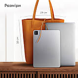 Шопер Takeasy Жовтогарячий - Італійська жіноча м’яка сумка-шопер із натуральної шкіри без підкладки на блискавці з внутрішньою, фото 2