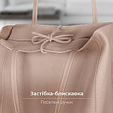 Шопер Takeasy Тілесний - Італійська жіноча м’яка сумка-шопер із натуральної шкіри без підкладки на блискавці з внутрішньою кишенею, фото 3