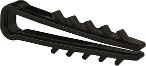 Дюбель-хомут (6*4) чорний під плоский кабель (уп.100шт)