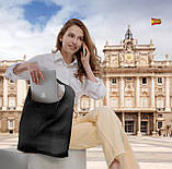 Хобо Takeasy Чорний - Італійська жіноча м’яка сумка-хобо із натуральної шкіри без підкладки на блискавці (011943-bla-D28), фото 8