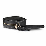 Крос-боді Takeasy Чорний - Італійська жіноча м’яка сумка крос-боді із натуральної шкіри на блискавці з підкладкою внутрішньою, фото 5