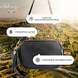 Крос-боді Takeasy Чорний - Італійська жіноча м’яка сумка крос-боді із натуральної шкіри на блискавці з підкладкою внутрішньою, фото 9