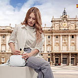 Крос-боді Takeasy Білий - Італійська жіноча м’яка сумка крос-боді із натуральної шкіри на блискавці з підкладкою внутрішньою, фото 8