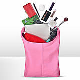 Хобо Takeasy Рожевий - Італійська жіноча м’яка сумка-хобо із натуральної шкіри без підкладки на блискавці (011943-pin-D101), фото 4