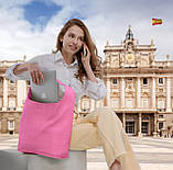 Хобо Takeasy Рожевий - Італійська жіноча м’яка сумка-хобо із натуральної шкіри без підкладки на блискавці (011943-pin-D101), фото 8