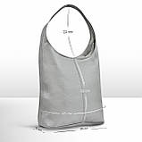 Хобо Takeasy Сірий - Італійська жіноча м’яка сумка-хобо із натуральної шкіри без підкладки на блискавці (011943-gre-D16), фото 5