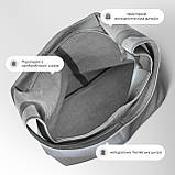 Хобо Takeasy Сірий - Італійська жіноча м’яка сумка-хобо із натуральної шкіри без підкладки на блискавці (011943-gre-D16), фото 6